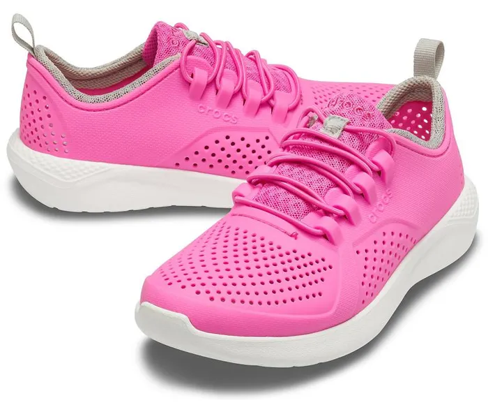 Crocs Sneakers Kids LiteRide Pacer Electric Pink White 8211 GirlsBoys