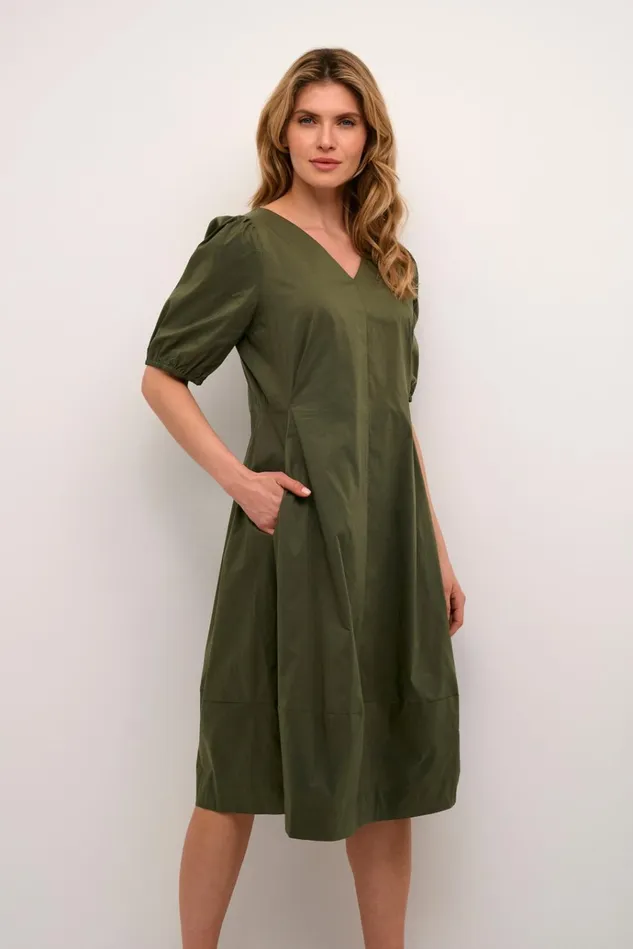 CULTURE Basics CUantoinett Dress Burnt Olive 8211 Women