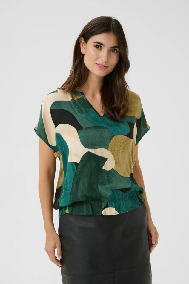 CULTURE Blouses CUdana Blouse Green Art 8211 Women