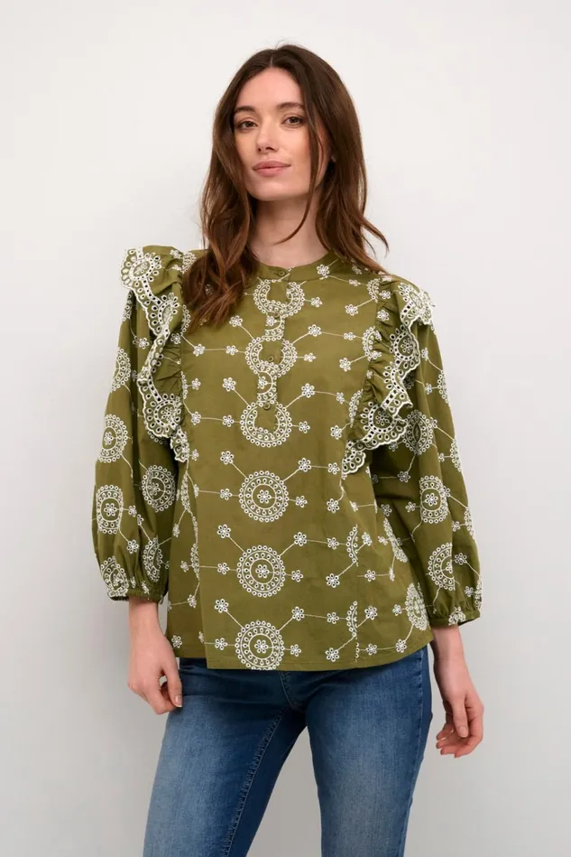 CULTURE Blouses CUisa Blouse Burnt Olive 8211 Women