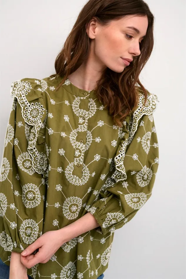 CULTURE Blouses CUisa Blouse Burnt Olive 8211 Women
