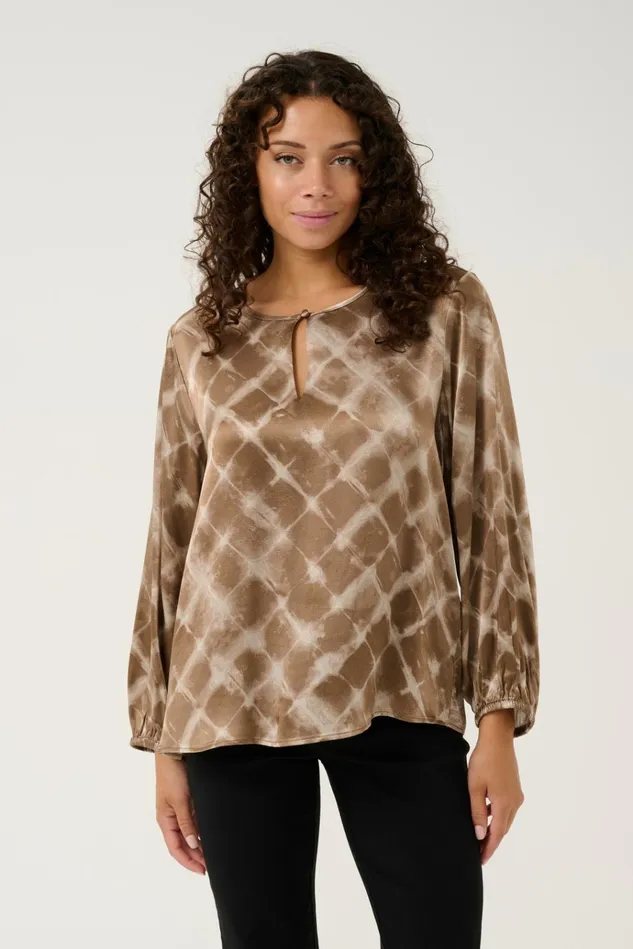 CULTURE Blouses CUjelly Blouse Sand Squares 8211 Women