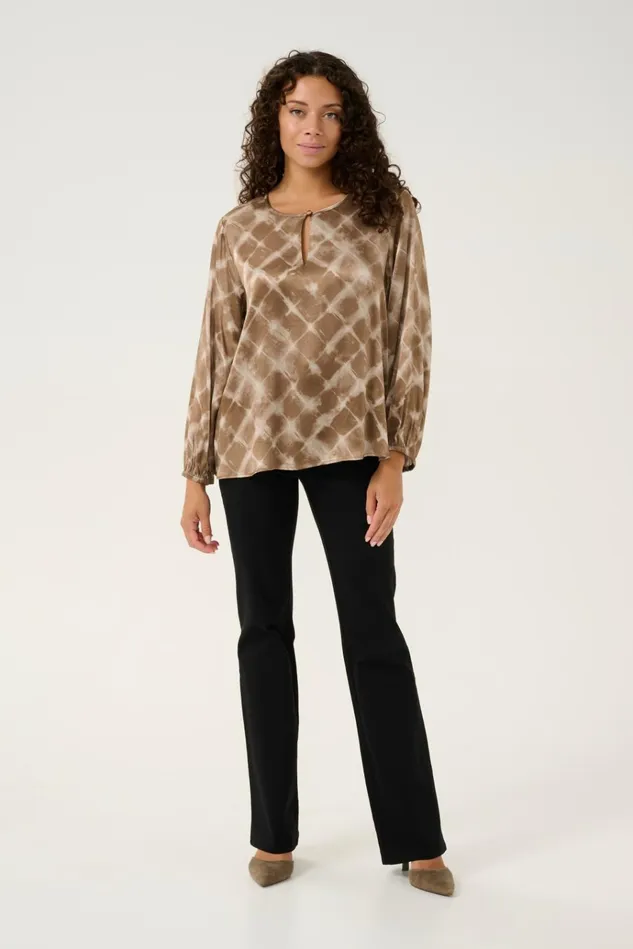 CULTURE Blouses CUjelly Blouse Sand Squares 8211 Women