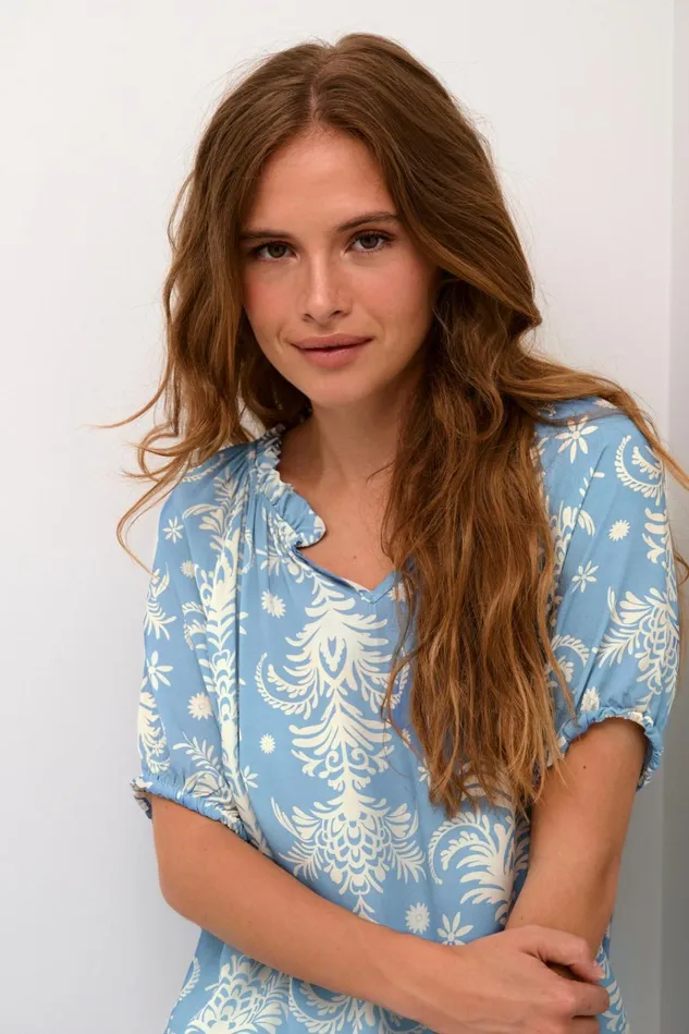 CULTURE Blouses CUmasha Blouse Blue Flower 8211 Women