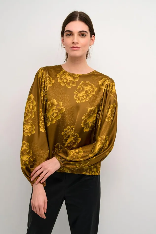 CULTURE Blouses CUrosie Blouse Yellow Flower 8211 Women
