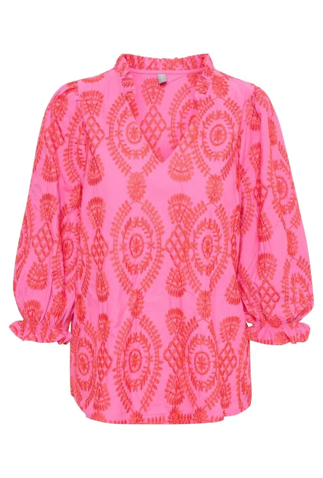 CULTURE Blouses CUtia Blouse With Embroidery Fuchsia Pink 8211 Women