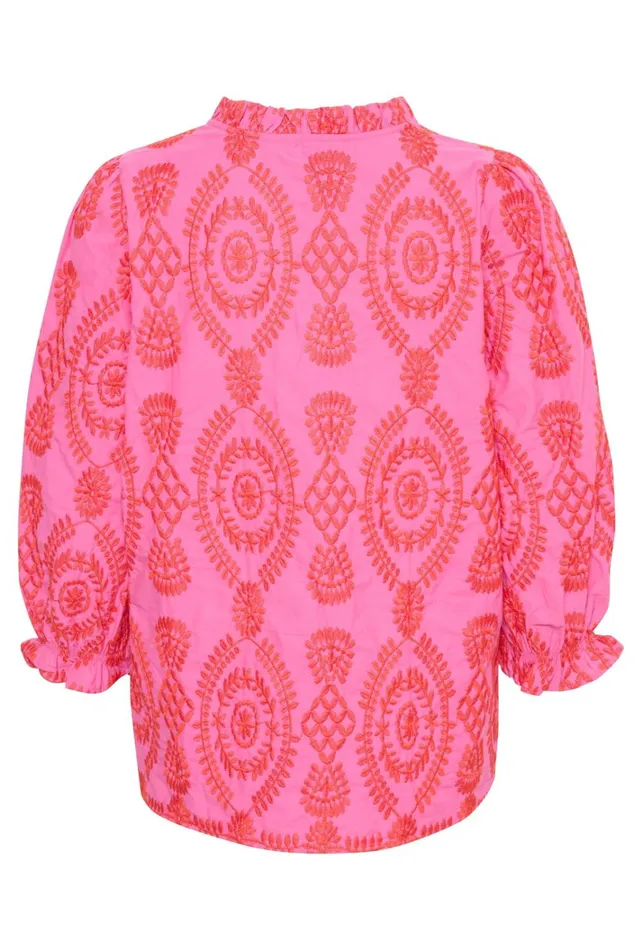 CULTURE Blouses CUtia Blouse With Embroidery Fuchsia Pink 8211 Women