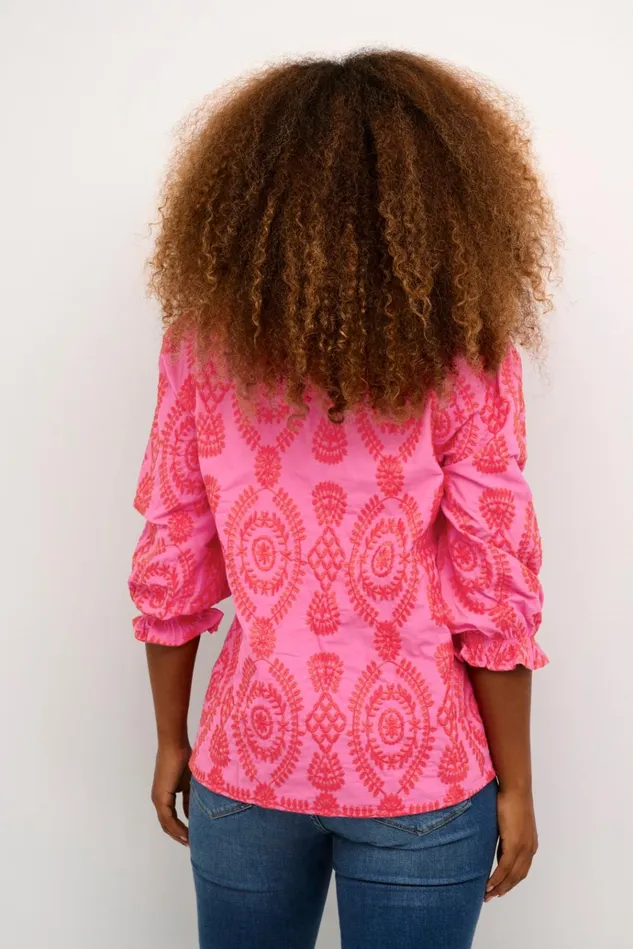 CULTURE Blouses CUtia Blouse With Embroidery Fuchsia Pink 8211 Women