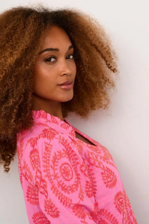 CULTURE Blouses CUtia Blouse With Embroidery Fuchsia Pink 8211 Women