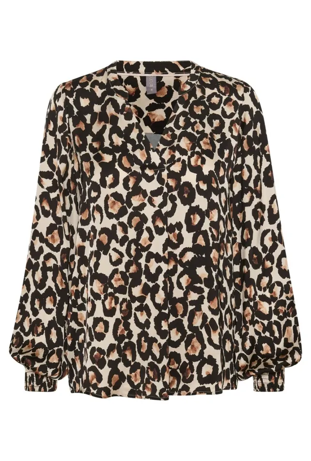 CULTURE Blouses CUvinca Leopard Blouse Oyster Gray 8211 Women