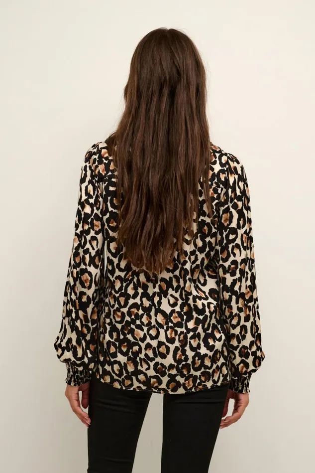 CULTURE Blouses CUvinca Leopard Blouse Oyster Gray 8211 Women