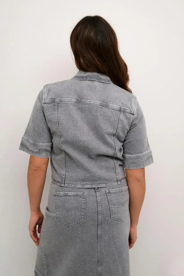 CULTURE Denim Styles CUami Denim Jacket Light Grey Wash 8211 Women