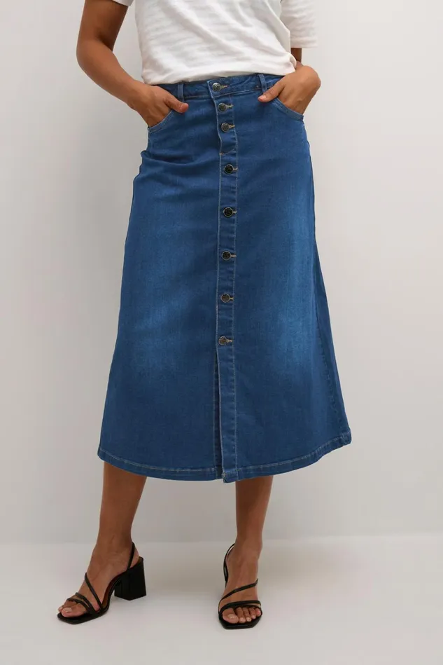CULTURE Denim Styles CUami Denim Skirt Dark Blue Wash 8211 Women