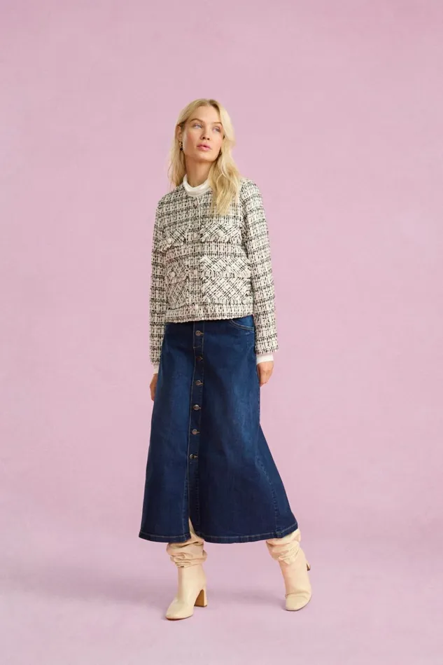 CULTURE Denim Styles CUami Denim Skirt Dark Blue Wash 8211 Women
