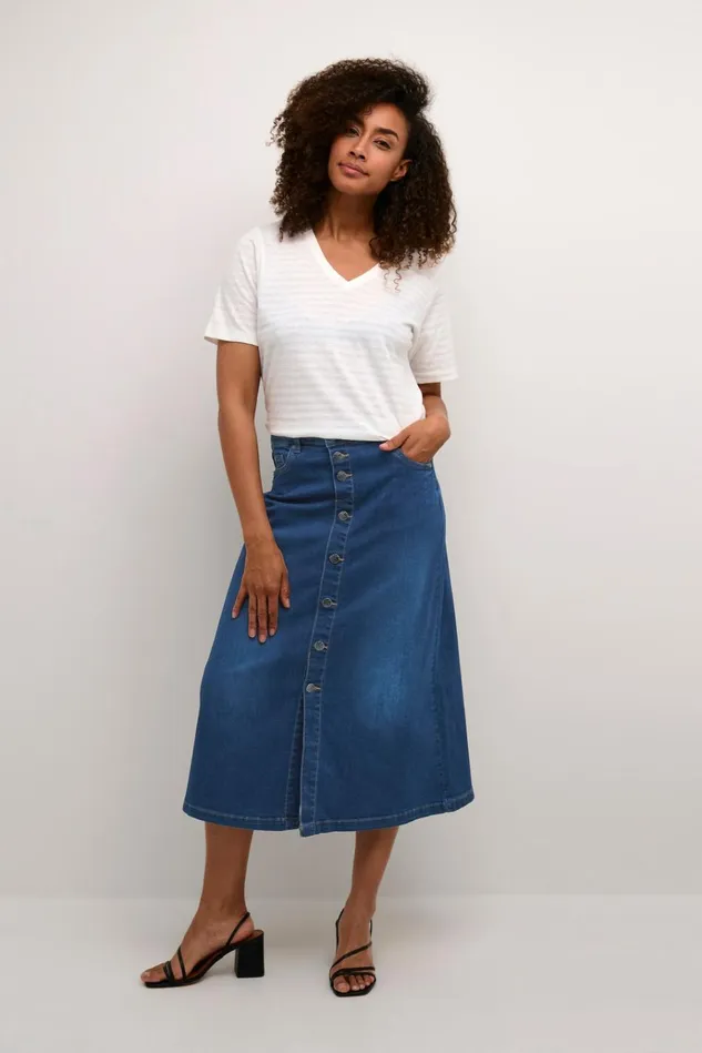 CULTURE Denim Styles CUami Denim Skirt Dark Blue Wash 8211 Women