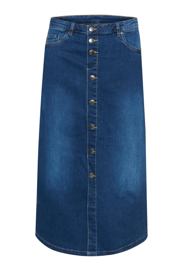 CULTURE Denim Styles CUami Denim Skirt Dark Blue Wash 8211 Women
