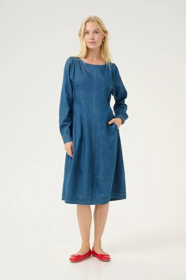 CULTURE Denim Styles CUarpa Denim Dress Dark Blue Wash 8211 Women