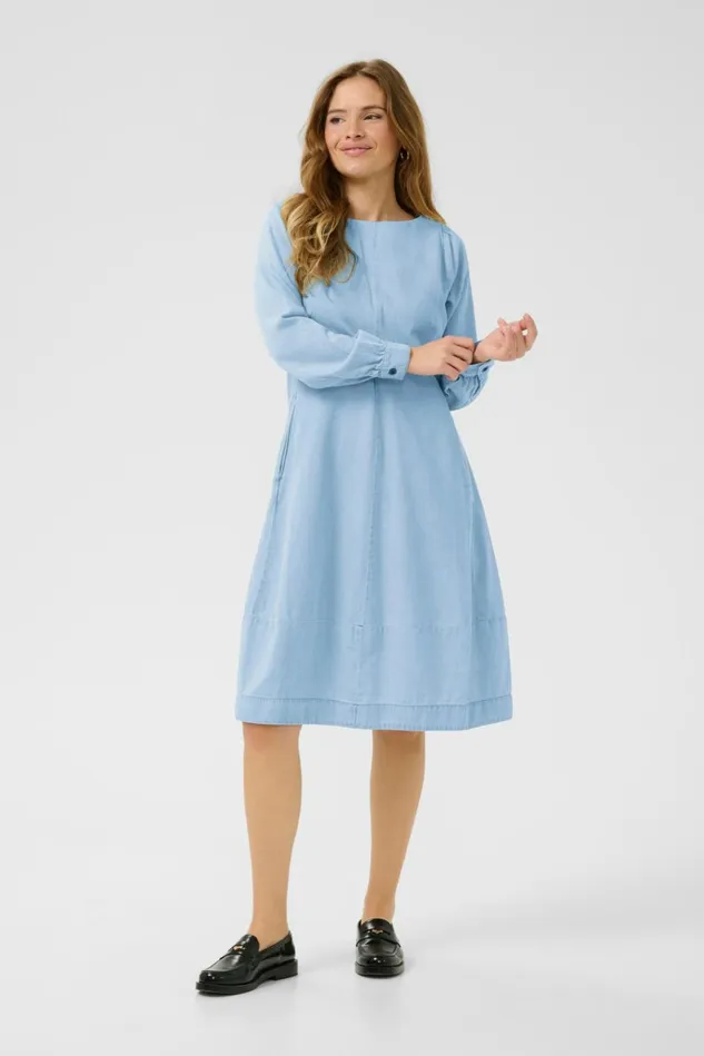 CULTURE Denim Styles CUarpa Denim Dress Light Blue Wash 8211 Women