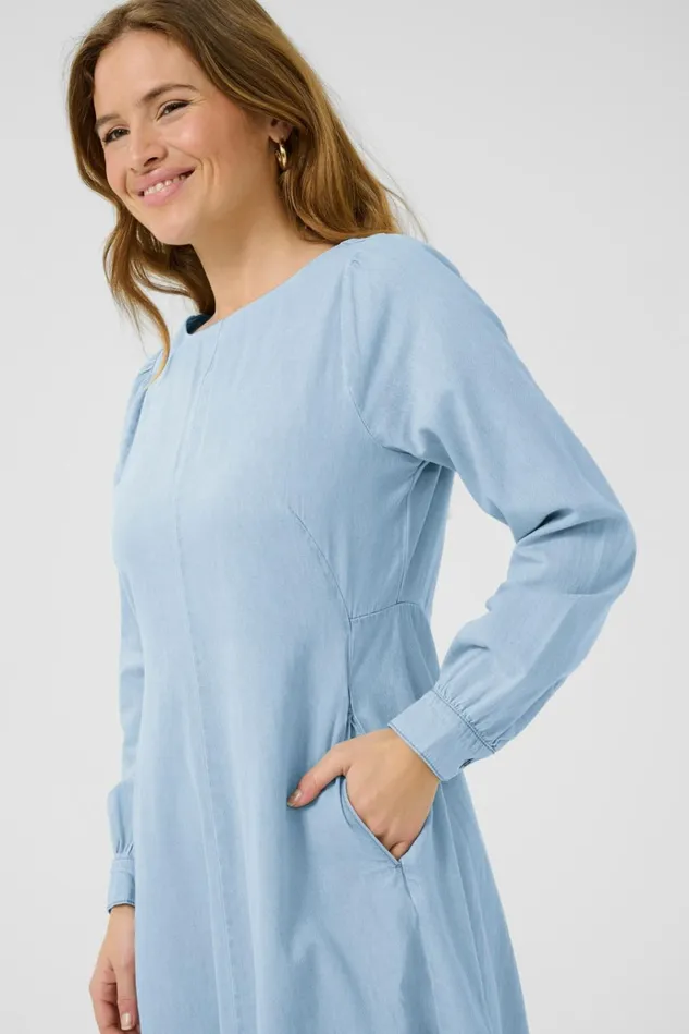 CULTURE Denim Styles CUarpa Denim Dress Light Blue Wash 8211 Women