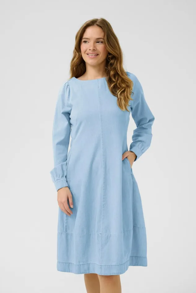 CULTURE Denim Styles CUarpa Denim Dress Light Blue Wash 8211 Women