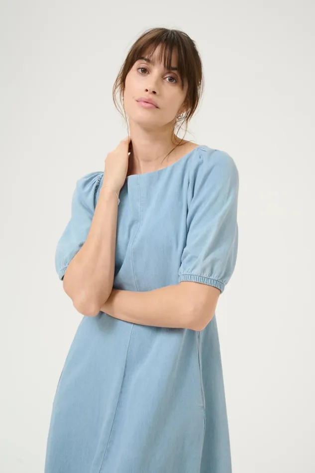 CULTURE Denim Styles CUriva Dress Light Blue Wash 8211 Women
