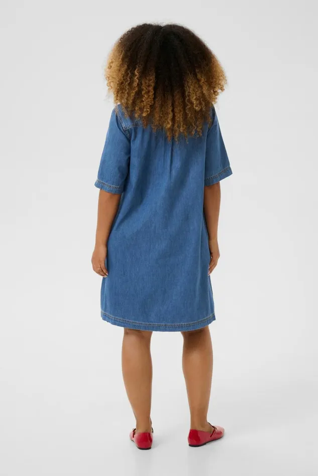 CULTURE Denim Styles CUwinnie Denim Dress Dark Blue Wash 8211 Women