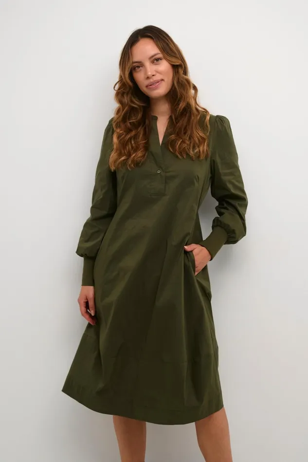 CULTURE Dresses CUantoinett Dress Burnt Olive 8211 Women