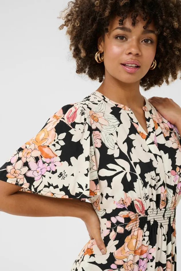 CULTURE Dresses CUaudrey Dress Orangepink Flower 8211 Women