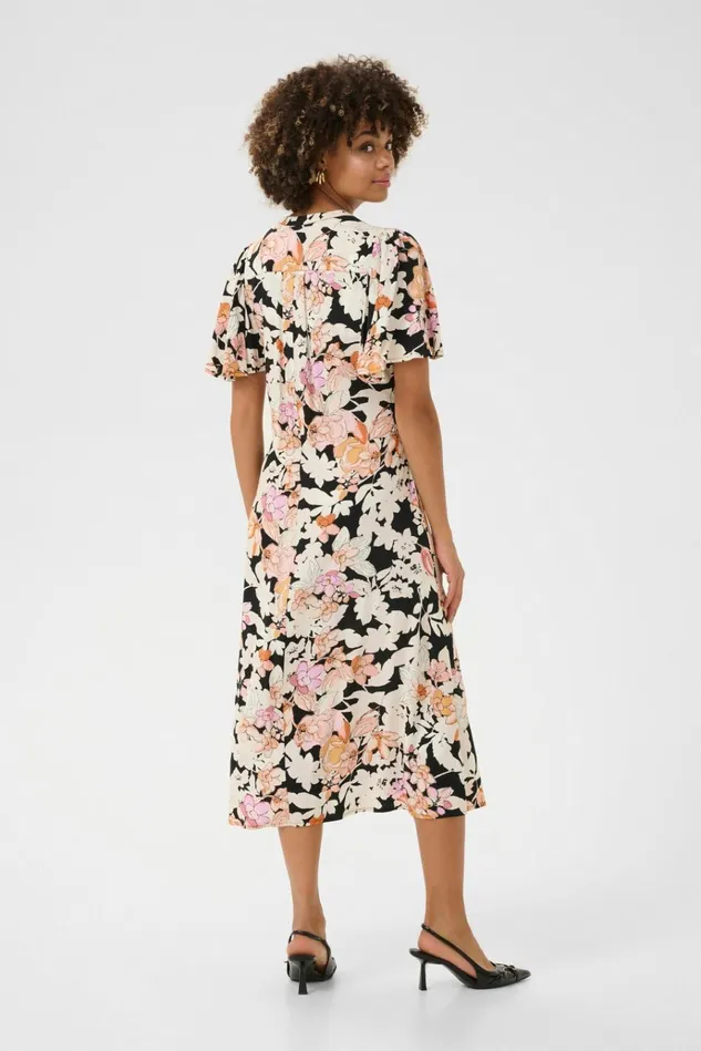 CULTURE Dresses CUaudrey Dress Orangepink Flower 8211 Women