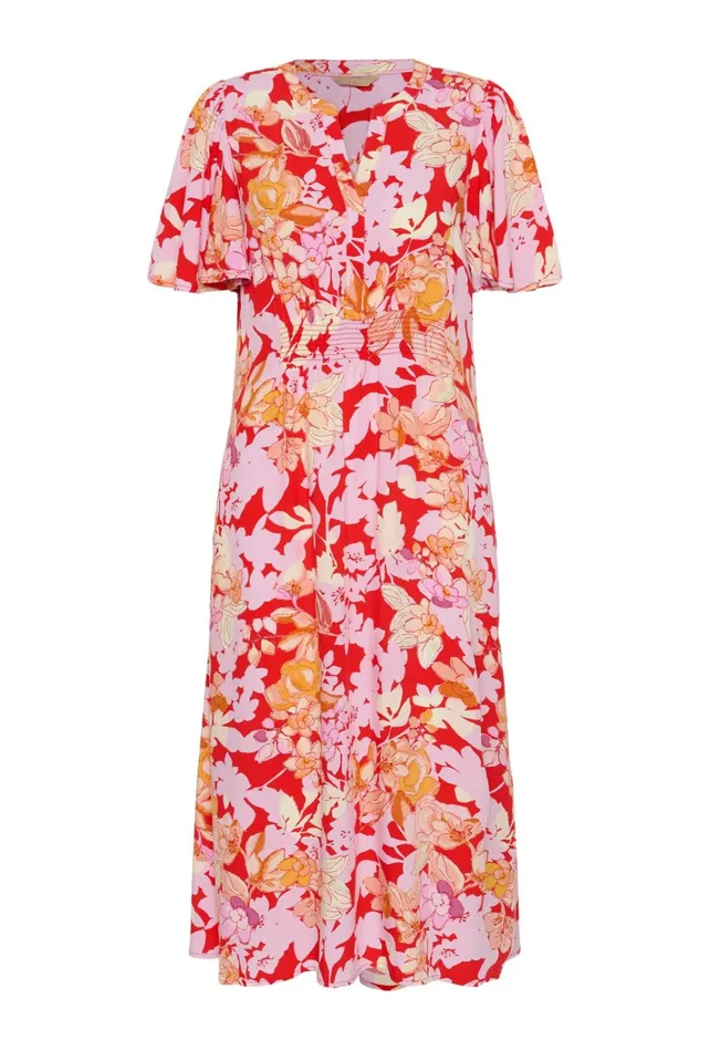 CULTURE Dresses CUaudrey Dress Redpink Flower 8211 Women