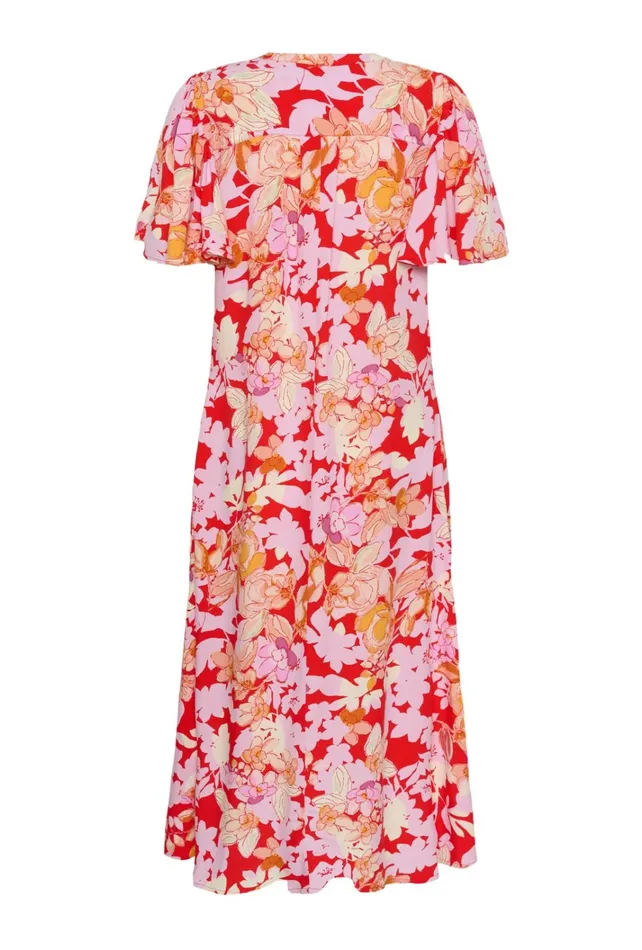CULTURE Dresses CUaudrey Dress Redpink Flower 8211 Women