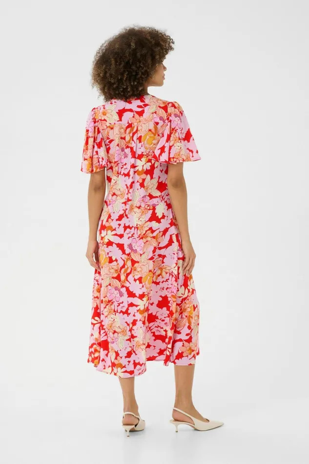 CULTURE Dresses CUaudrey Dress Redpink Flower 8211 Women