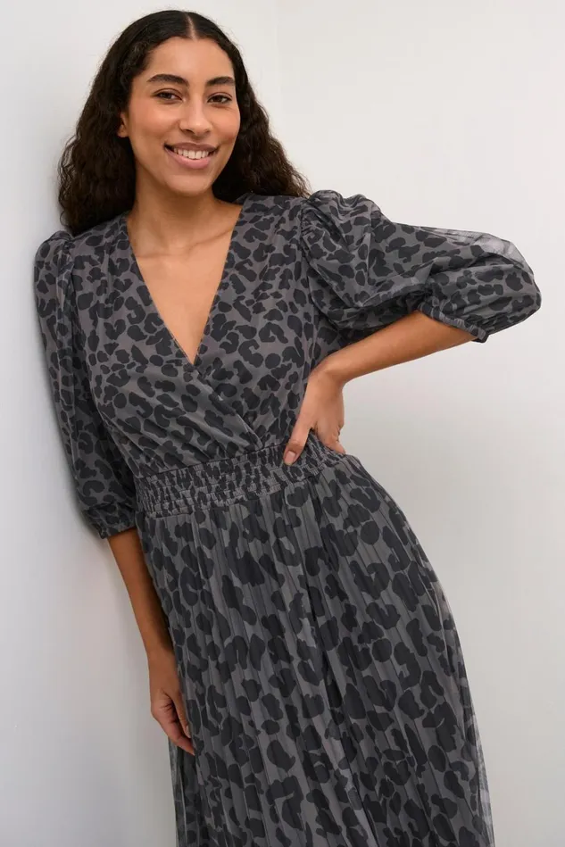 CULTURE Dresses CUchancy Dress Grey Leopardpink 8211 Women