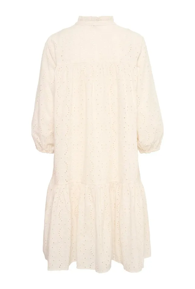 CULTURE Dresses CUcindie Dress With Embroidery Spring Gardenia 8211 Women