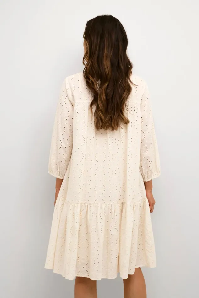CULTURE Dresses CUcindie Dress With Embroidery Spring Gardenia 8211 Women