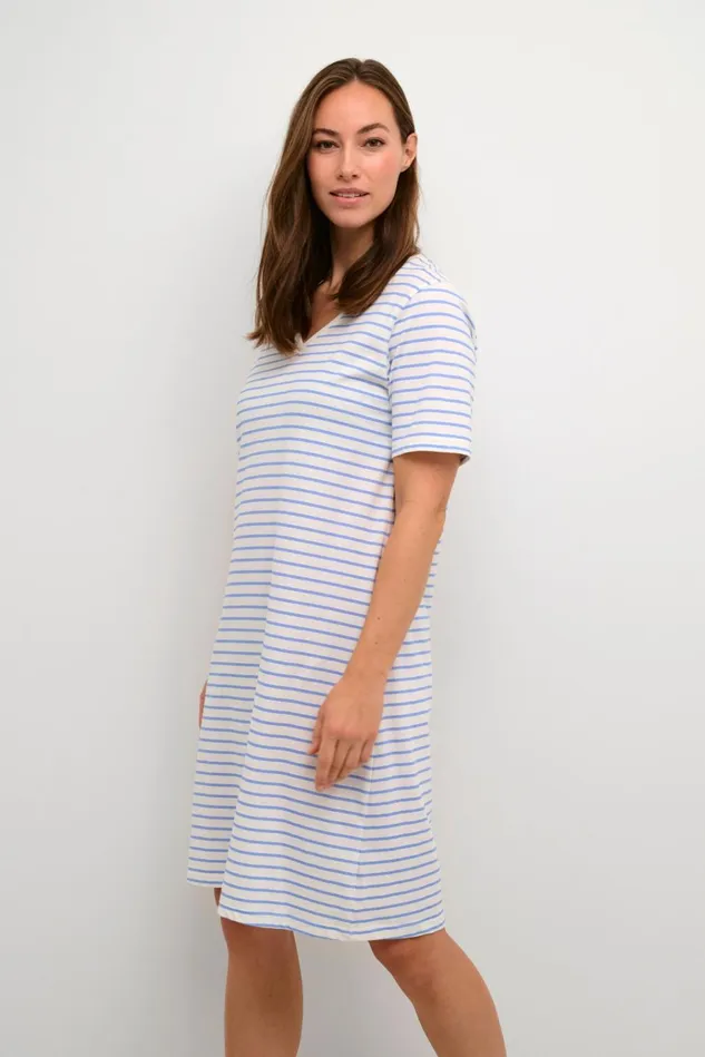CULTURE Dresses CUdeia Dress Whiteblue Stripe 8211 Women