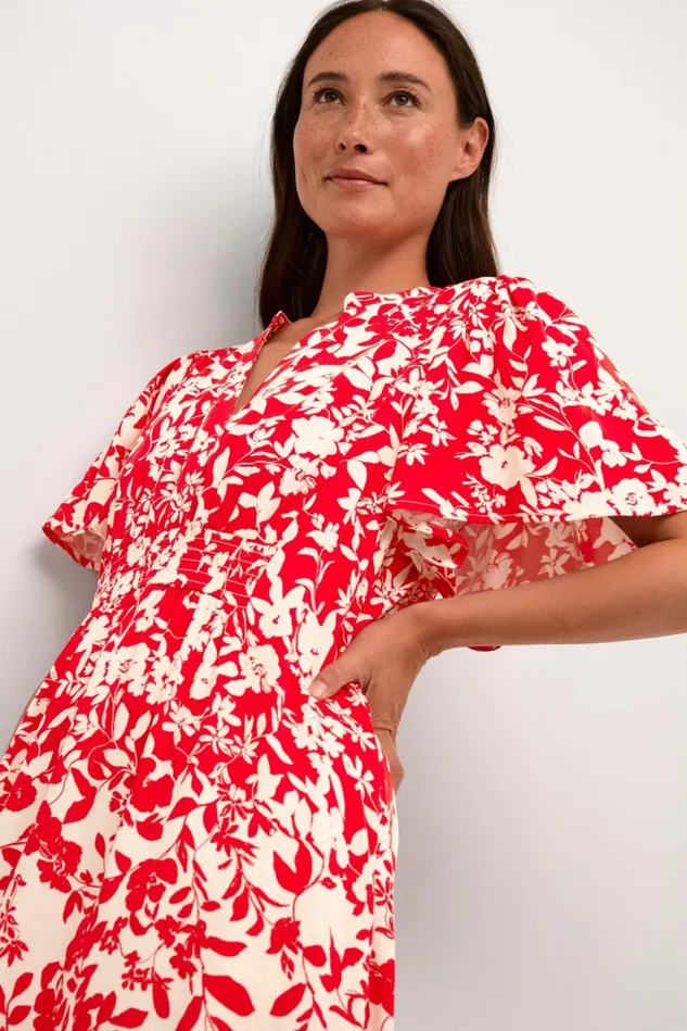 CULTURE Dresses CUjenny Dress Red Whitecap Flower 8211 Women