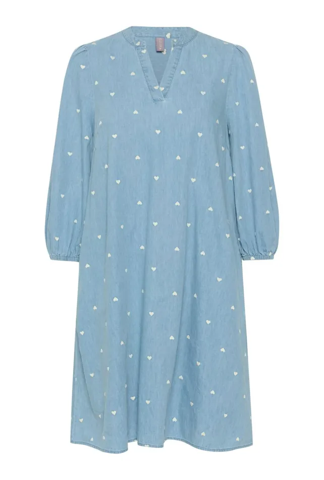 CULTURE Dresses CUmichelle Dress Light Bluewhite Hearts 8211 Women