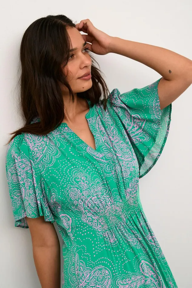CULTURE Dresses CUpolly Dress Greenpink Paisley 8211 Women
