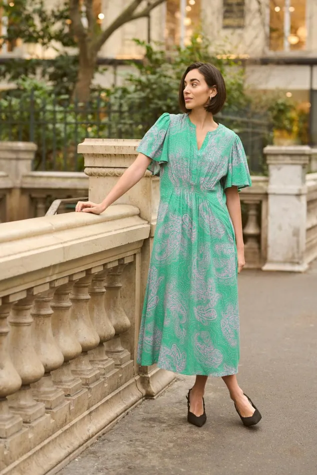 CULTURE Dresses CUpolly Dress Greenpink Paisley 8211 Women