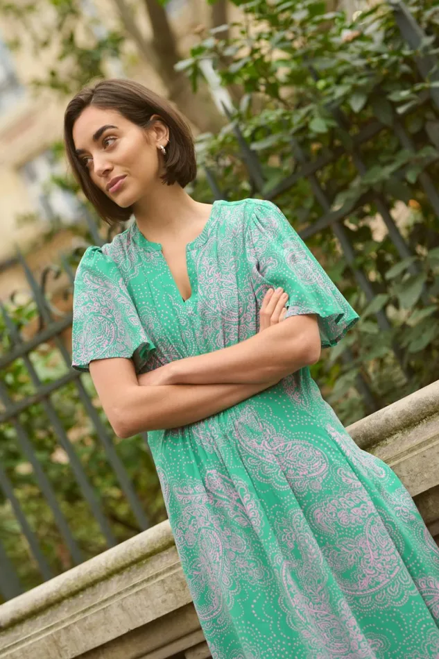 CULTURE Dresses CUpolly Dress Greenpink Paisley 8211 Women
