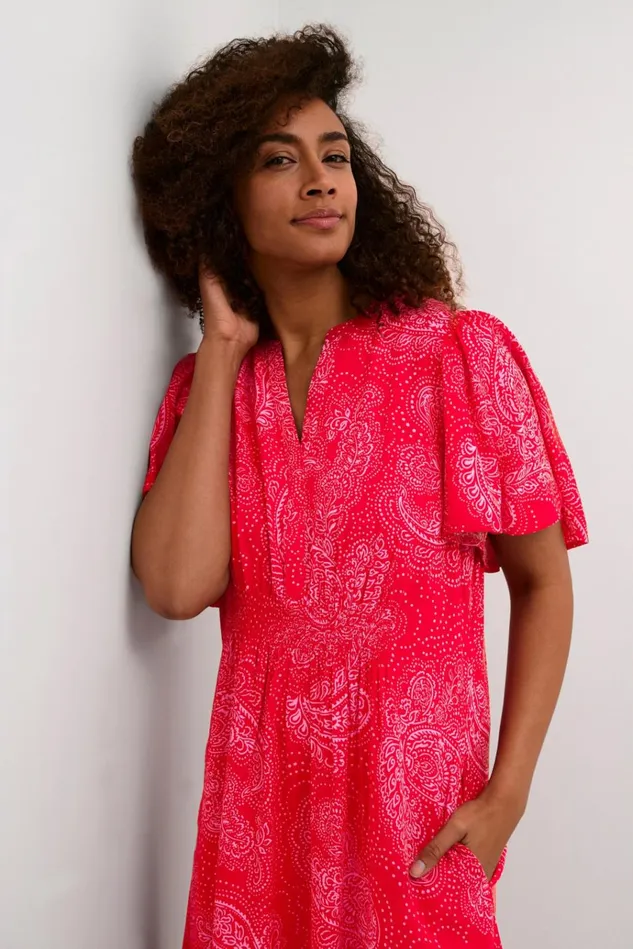 CULTURE Dresses CUpolly Dress Redpink Paisley 8211 Women