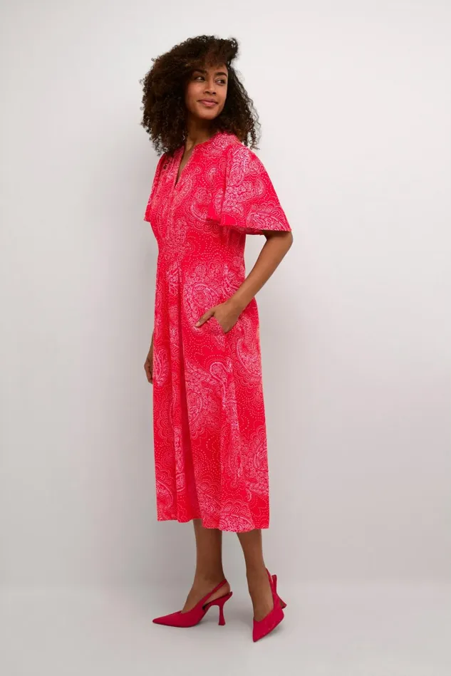 CULTURE Dresses CUpolly Dress Redpink Paisley 8211 Women