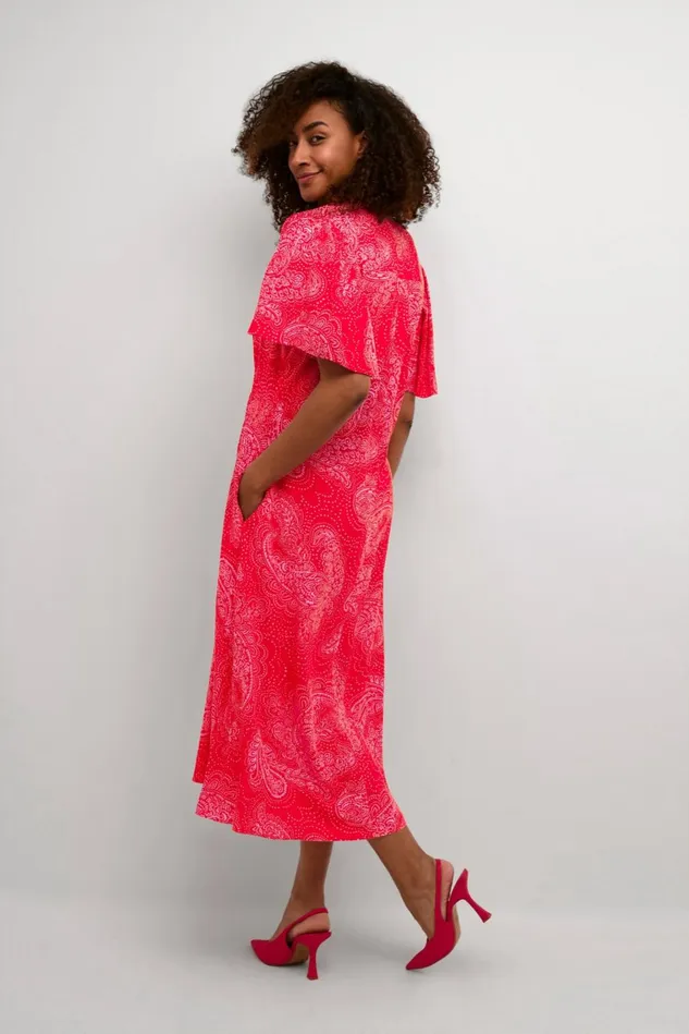CULTURE Dresses CUpolly Dress Redpink Paisley 8211 Women