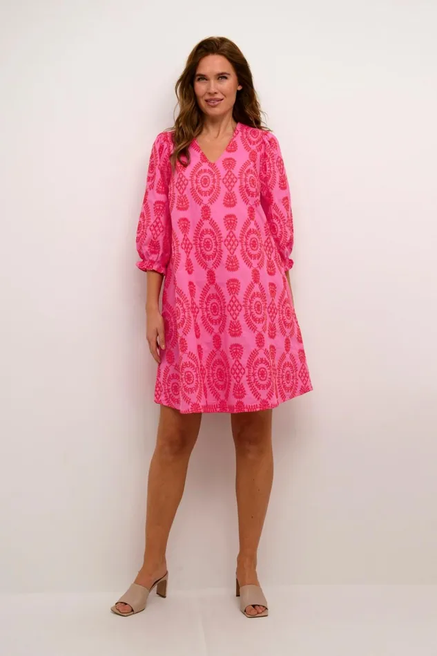 CULTURE Dresses CUtia Dress With Embroidery Fuchsia Pink 8211 Women
