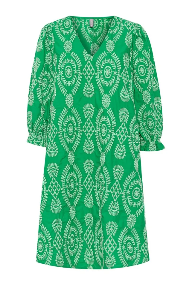 CULTURE Dresses CUtia Dress With Embroidery Holly Green 8211 Women