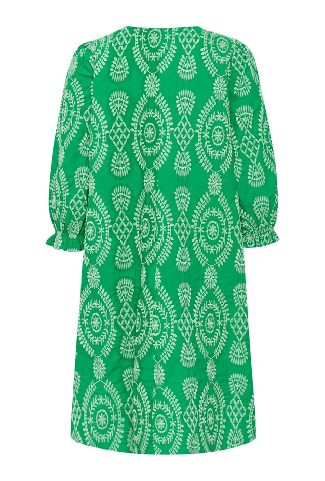 CULTURE Dresses CUtia Dress With Embroidery Holly Green 8211 Women