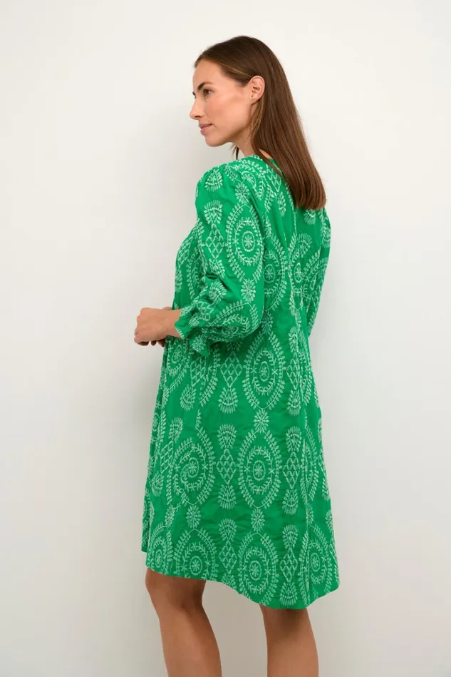 CULTURE Dresses CUtia Dress With Embroidery Holly Green 8211 Women
