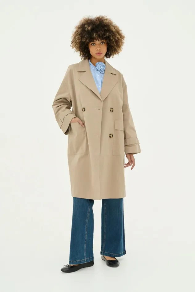 CULTURE Jackets and Coats CUaugustina Trenchcoat With Embroidery 8211 Women
