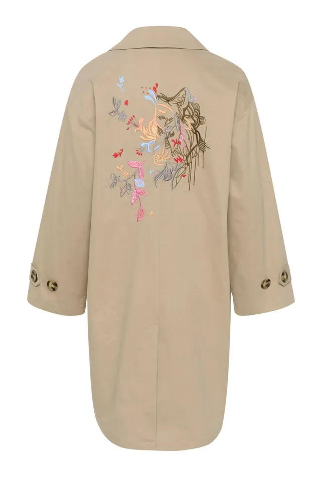 CULTURE Jackets and Coats CUaugustina Trenchcoat With Embroidery 8211 Women